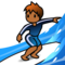 Person Surfing - Medium Black emoji on Emojidex
